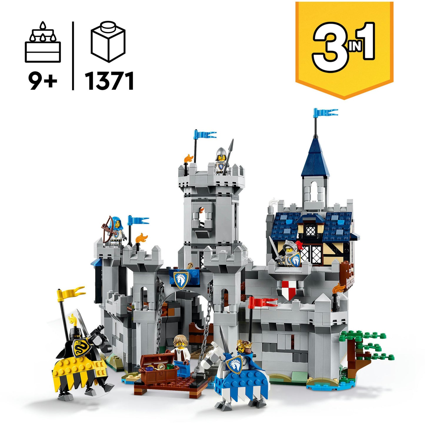31168 Creator 3-in-1 Ritterburg im Mittelalter, Konstruktionsspielzeug