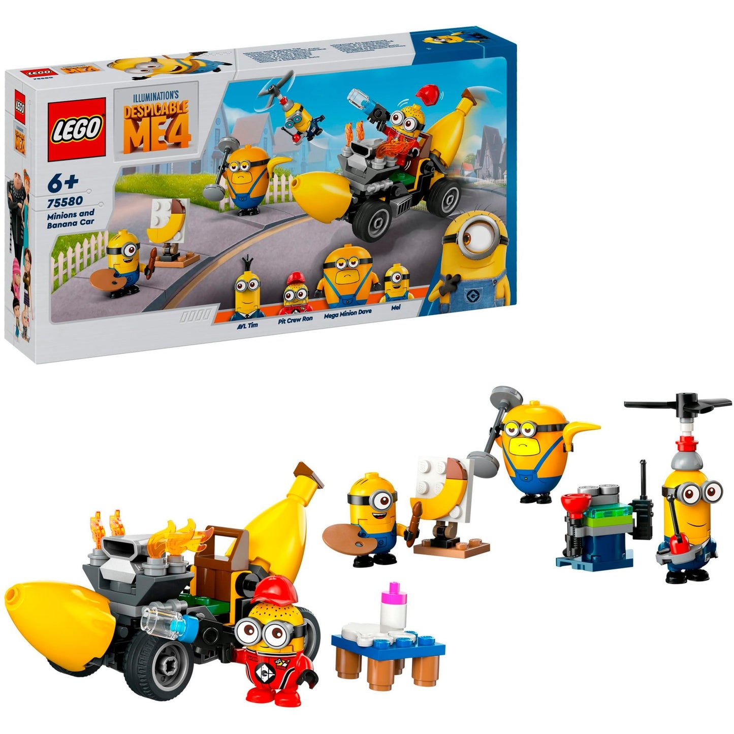 LEGO 75580 Minions und das Bananen Auto, Konstruktionsspielzeug