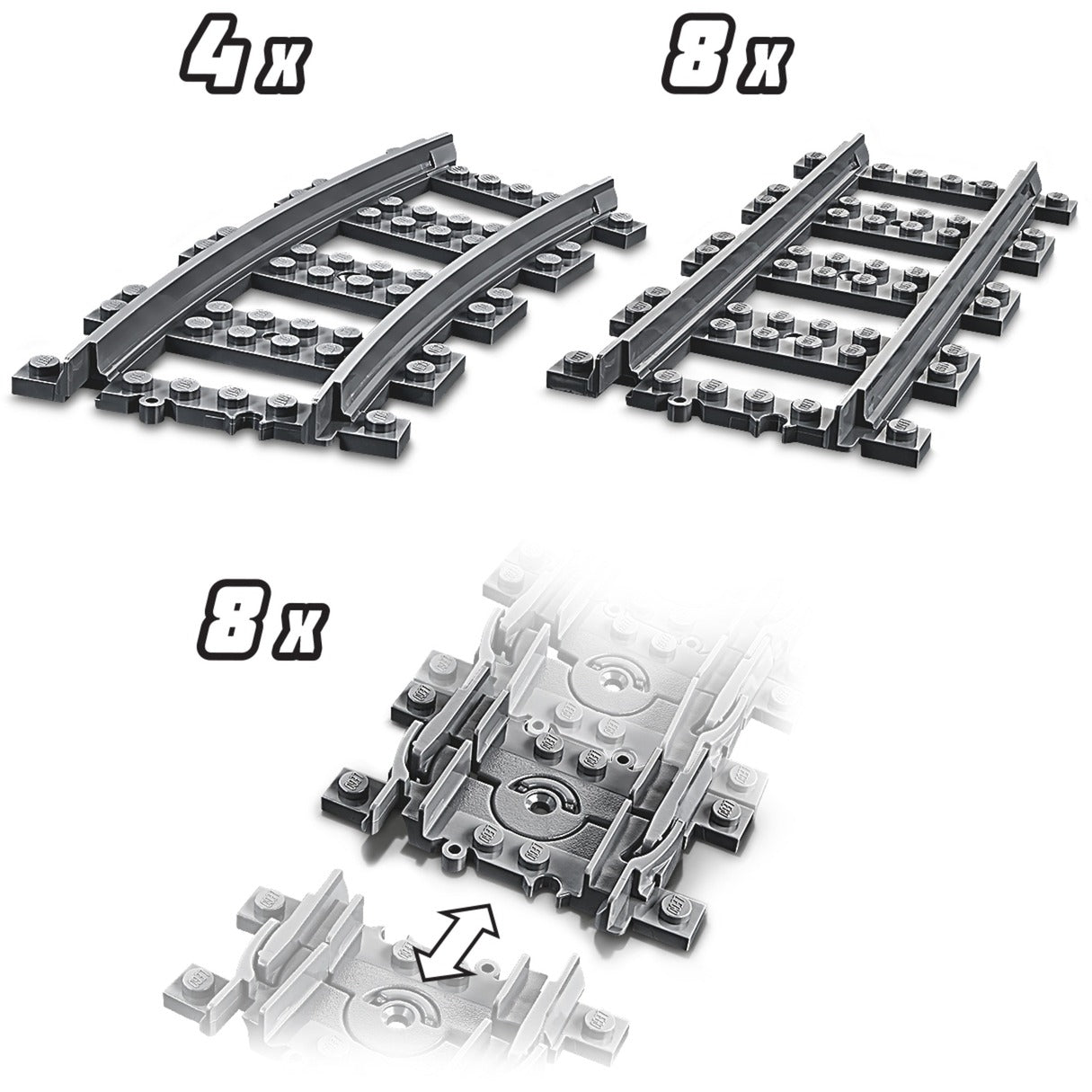 LEGO 60205 City Schienen, Konstruktionsspielzeug