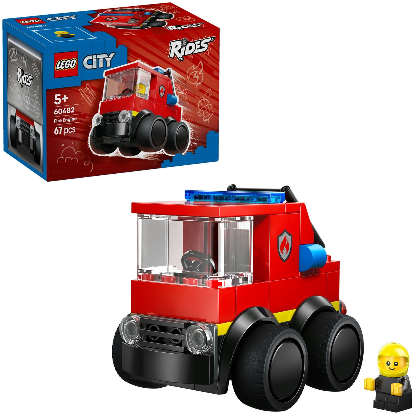 60482 City Coole Flitzer - Löschauto, Konstruktionsspielzeug