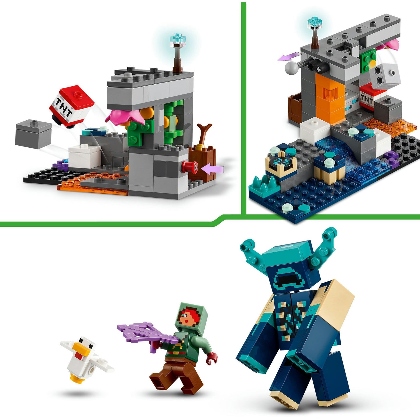 21274 Minecraft Begegnung mit dem Wächter, Konstruktionsspielzeug