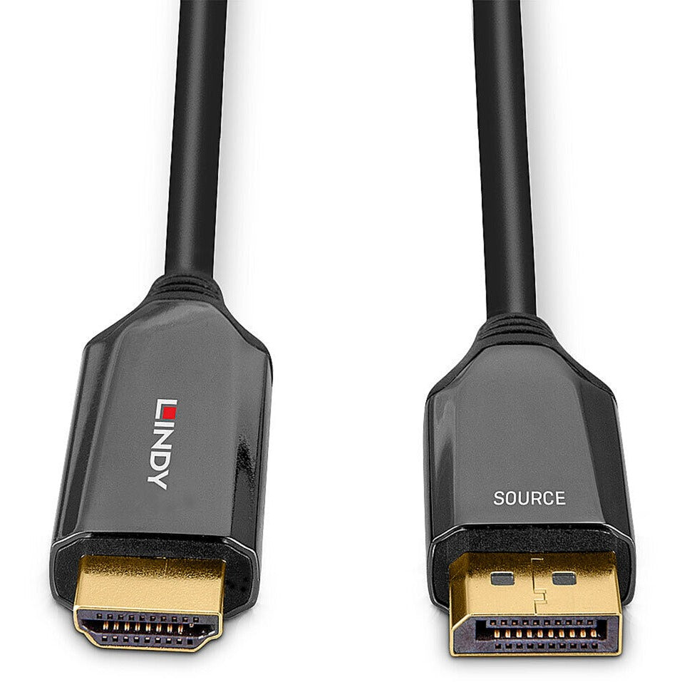 Lindy Aktives Adapterkabel DisplayPort > HDMI 8K60 (schwarz, 2 Meter)