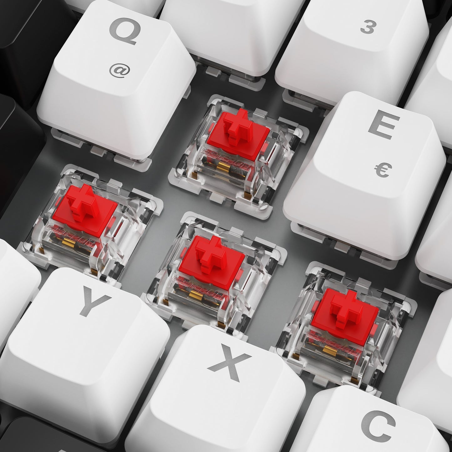 Sharkoon SKILLER SGK50 S3 (weiss, DE-Layout, Gateron Red)