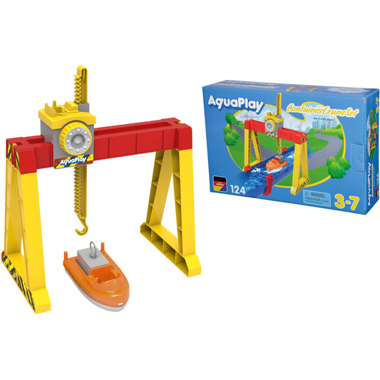 Aquaplay ContainerCrane Set (gelb/rot)