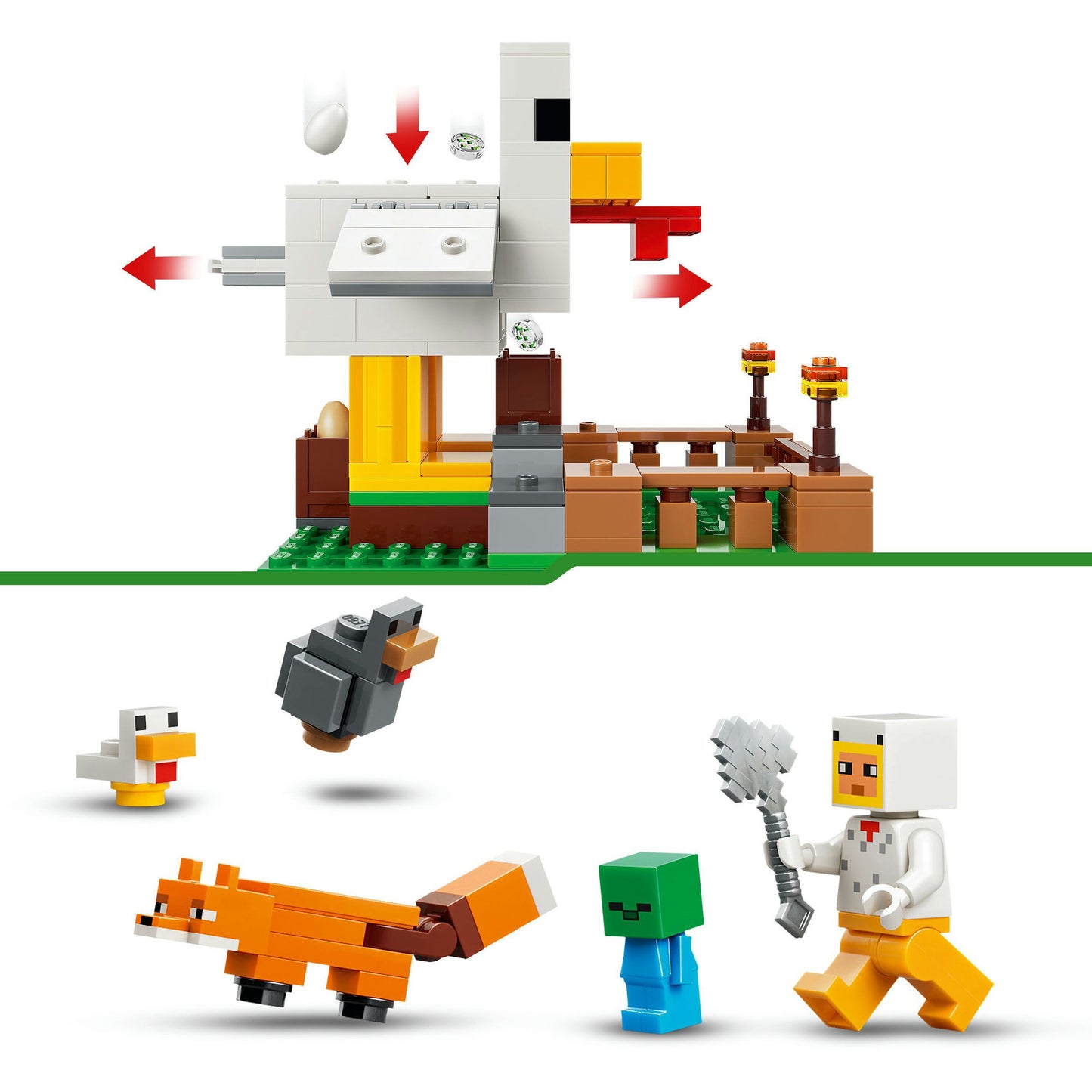 21585 Minecraft Hühnerfarm, Konstruktionsspielzeug