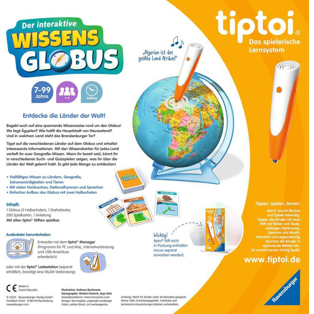 Ravensburger tiptoi Der interaktive Wissens-Globus