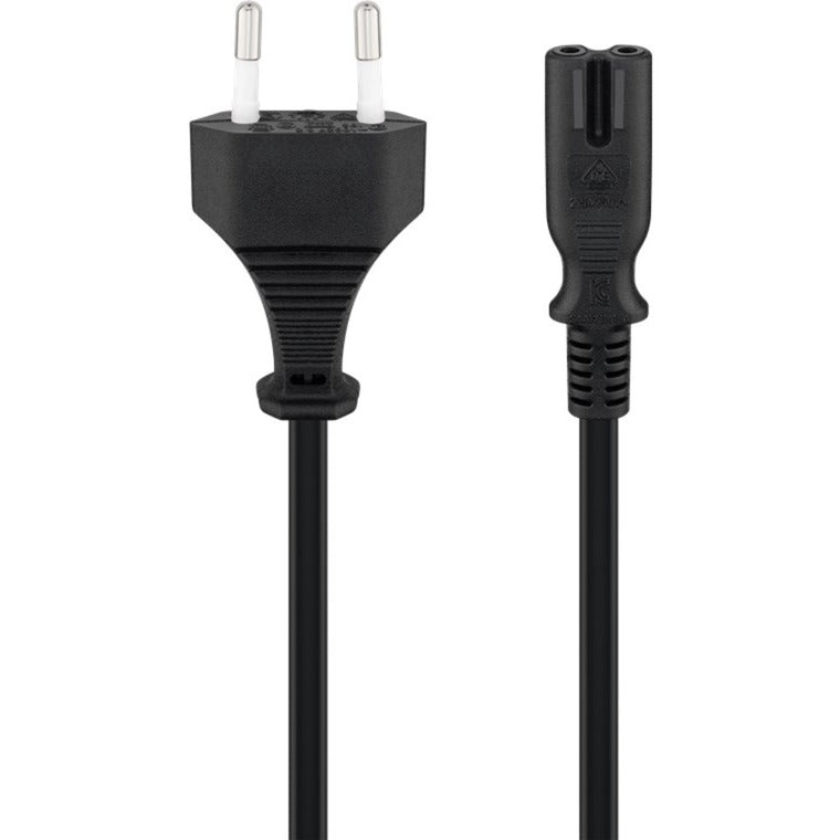 Goobay Stromkabel Eurostecker auf Buchse (schwarz, 1,8 Meter)