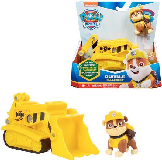 Spinmaster Paw Patrol - Baustellen-Fahrzeug mit Rubble-Figur (gelb)