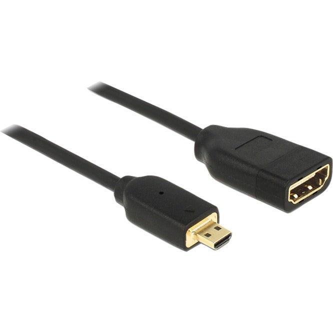 DeLOCK Adapterkabel micro HDMI - HDMI 4K (schwarz, 20cm)