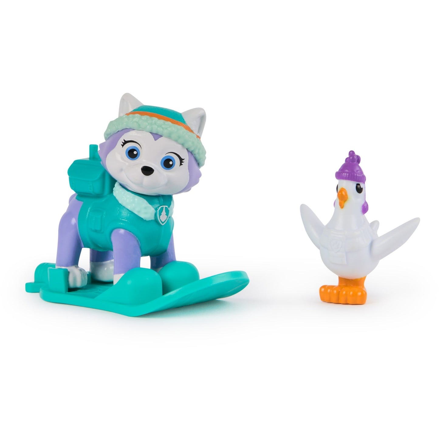 Spin Master Paw Patrol - Schneemobil mit Everest-Figur, Snowboard und Henrietta-Figur , Spielfahrzeug