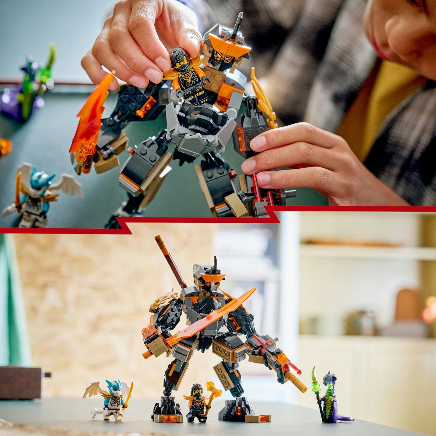 71854 Ninjago Coles Action-Mech und Drachen-Zane, Konstruktionsspielzeug