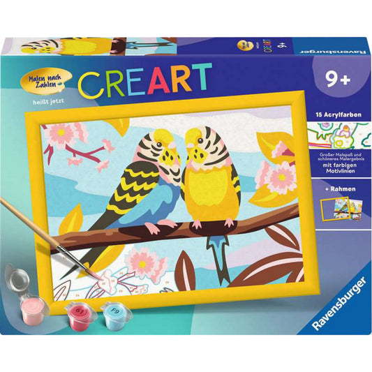 CreArt - Bunte Wellensittiche, Malen