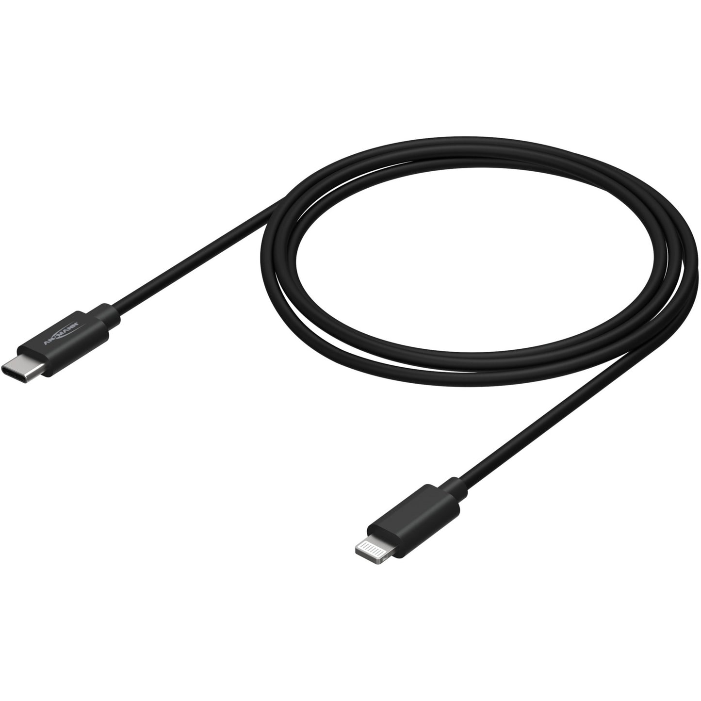 Ansmann USB 2.0 Adapterkabel, USB-C Stecker > Lightning Stecker (schwarz, 1,2 Meter, Laden mit bis zu 60 Watt)