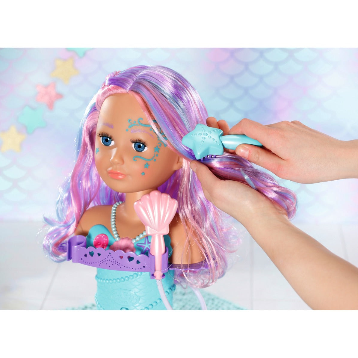 ZAPF Creation BABY born® Sister Styling Head Meerjungfrau, Schmink- und Frisierkopf