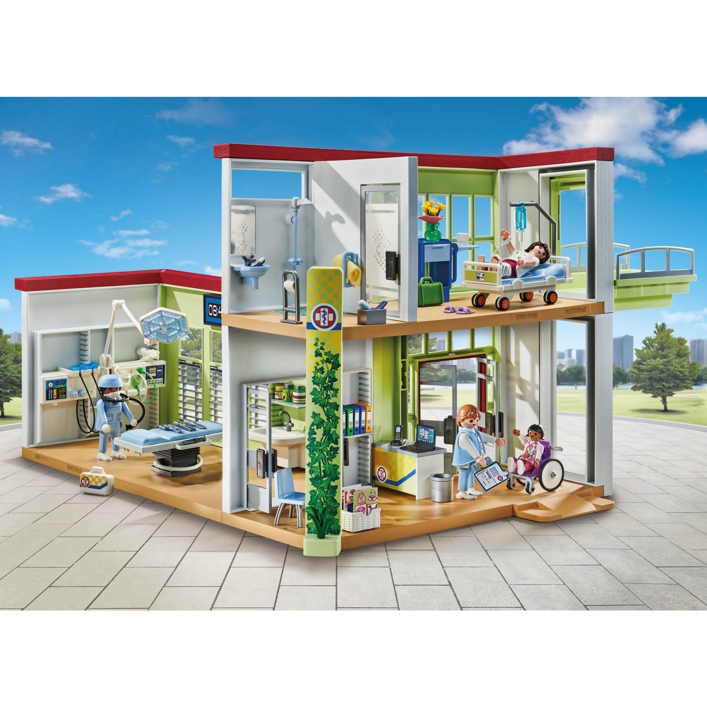 PLAYMOBIL 71615 Action Heroes Modernes Krankenhaus, Konstruktionsspielzeug
