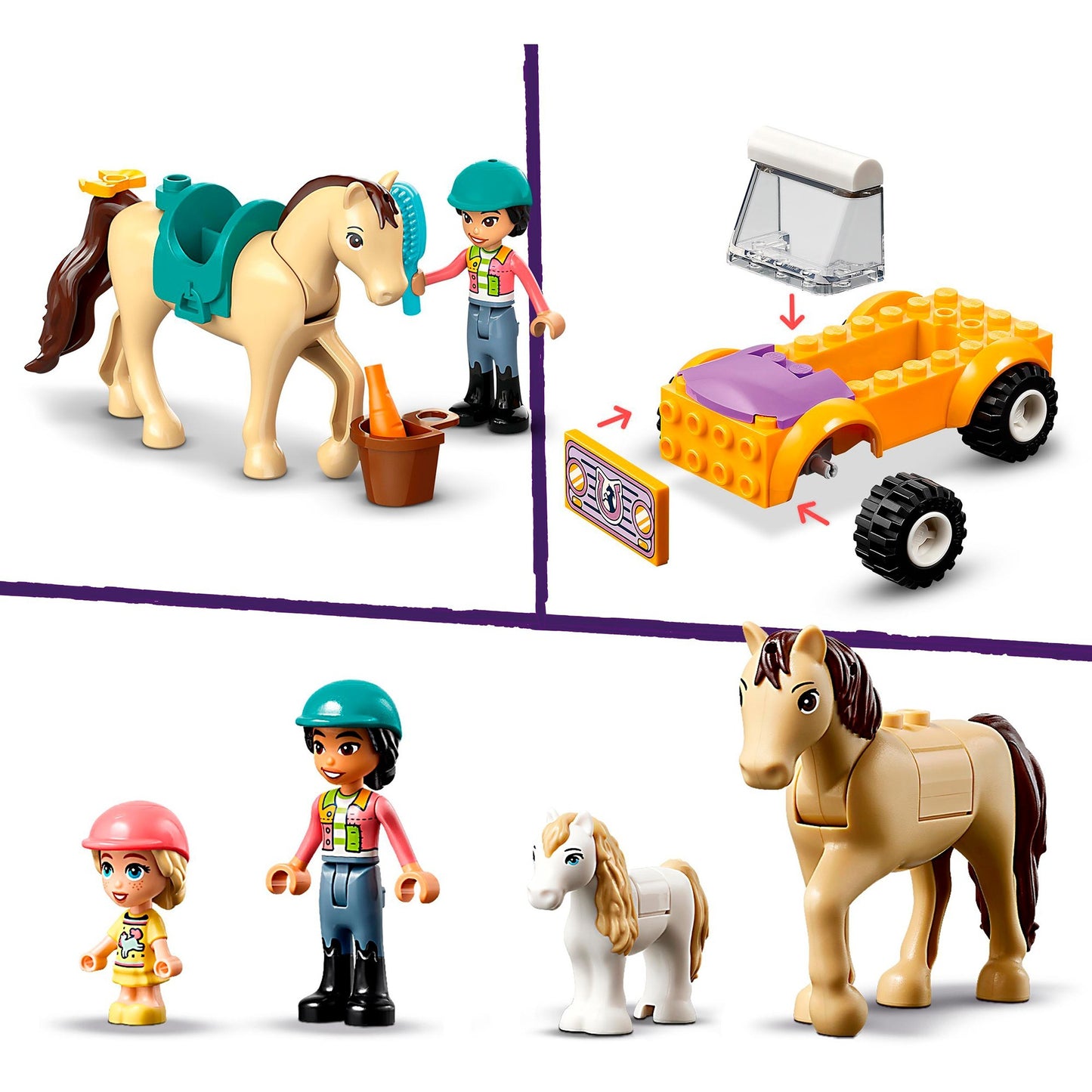 LEGO 42634 Friends Pferde- und Pony-Anhänger, Konstruktionsspielzeug