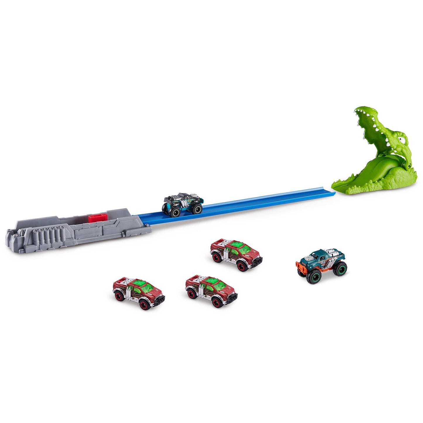 Metal Machines - Spielset Krokodilangriff Rennbahn + Auto