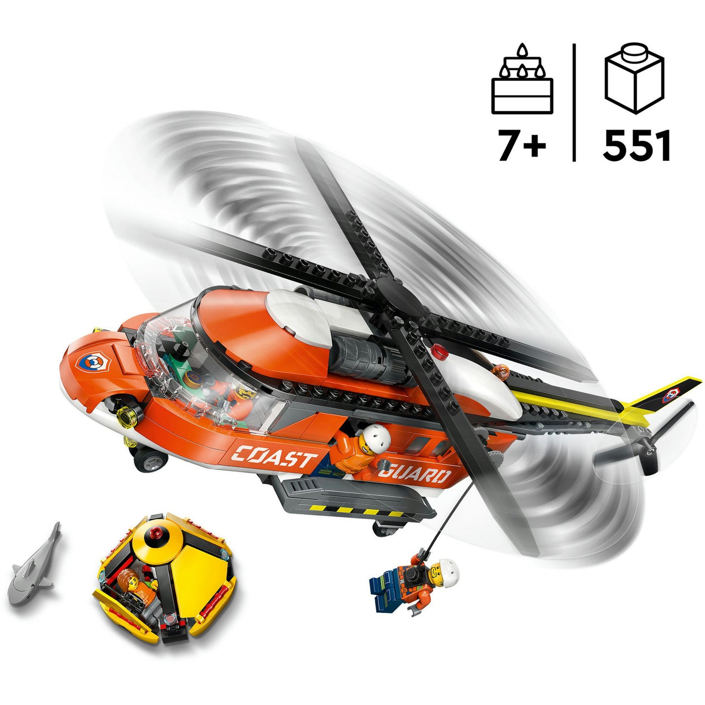 60503 City Hubschrauber der Küstenwache, Konstruktionsspielzeug