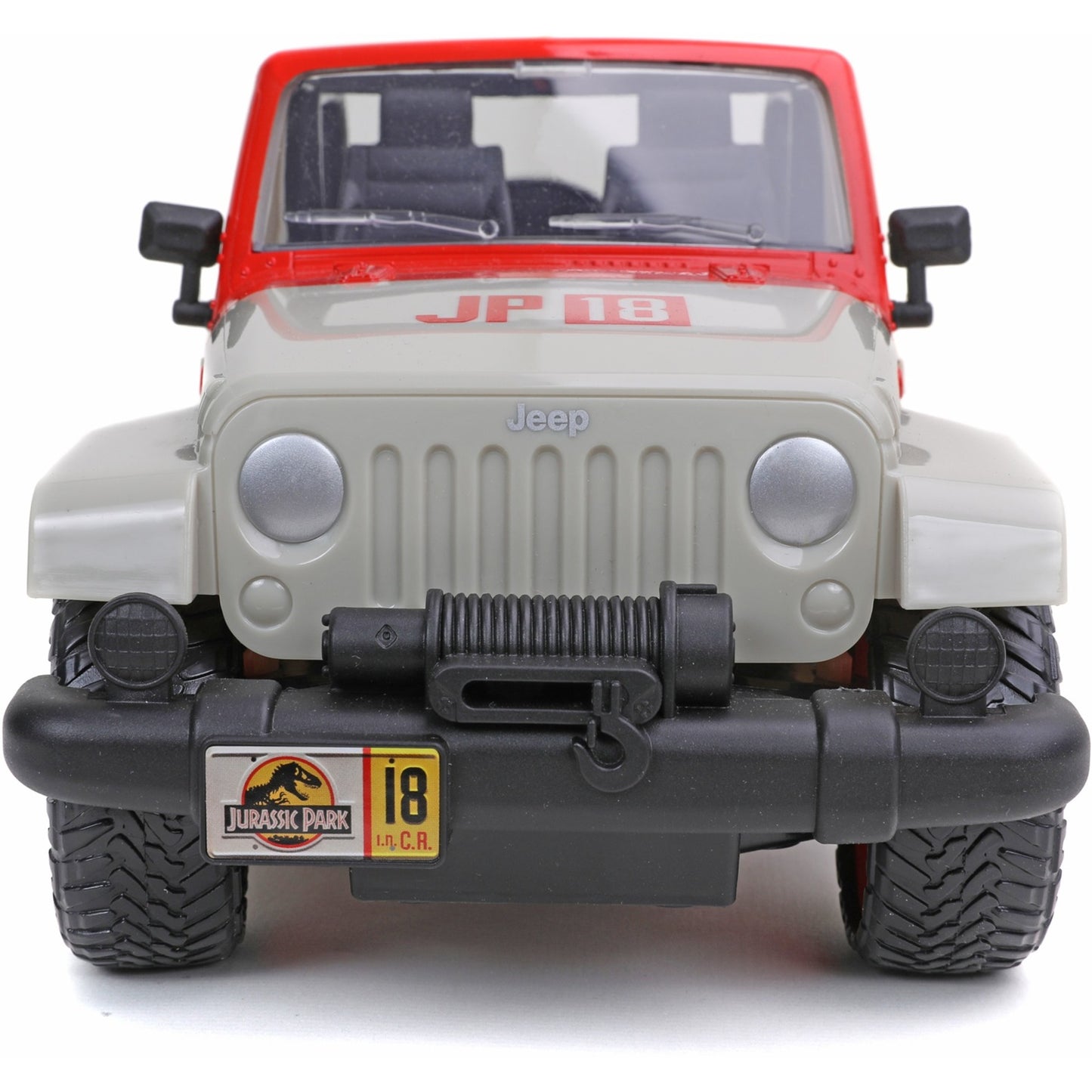 Jada Toys Jurassic Park RC Jeep Wrangler (beige/rot, 1:16)