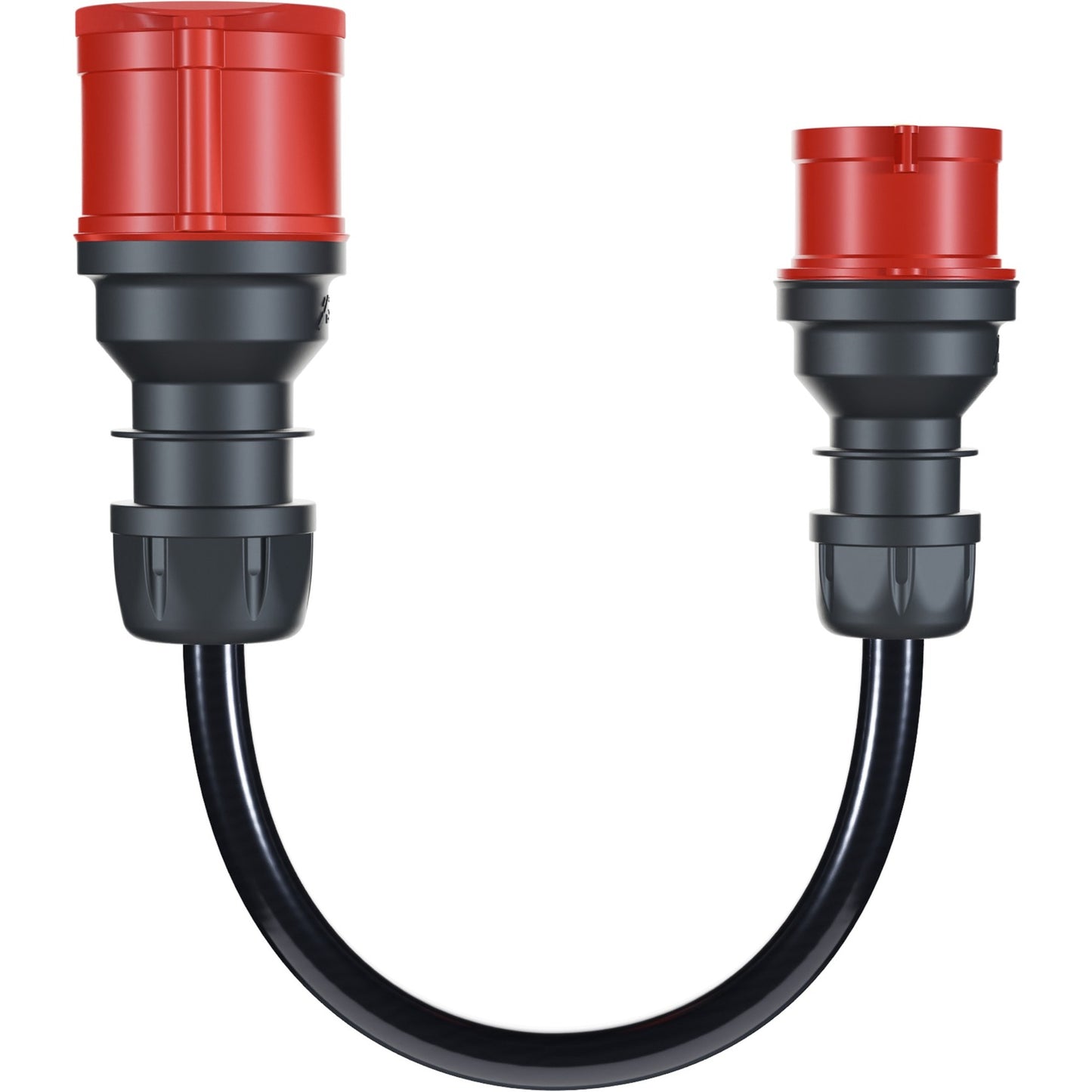 go-e Adapter für Gemini flex 22 kW, CEE rot Drehstrom 32A > CEE rot 16A (schwarz, 30cm)