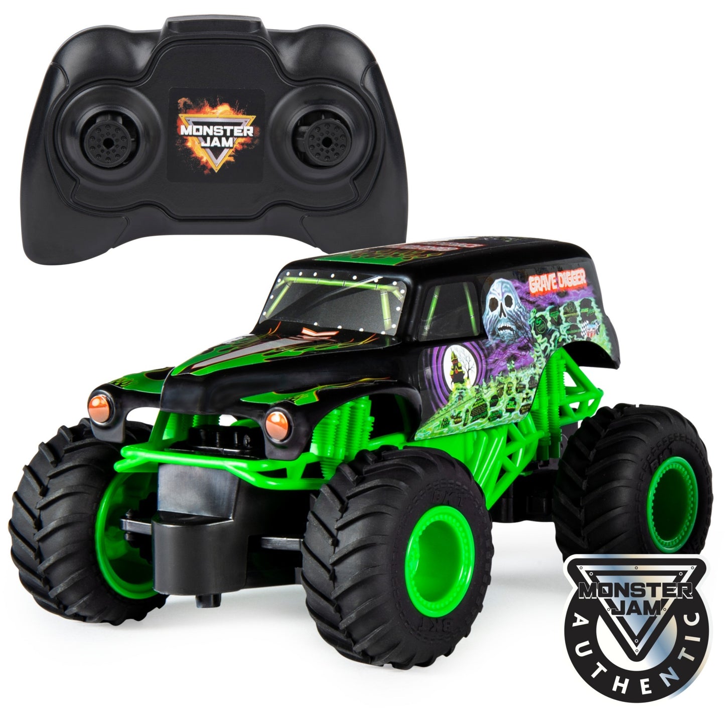 Spinmaster Monster Jam Grave Digger (schwarz/grün, 1:24)