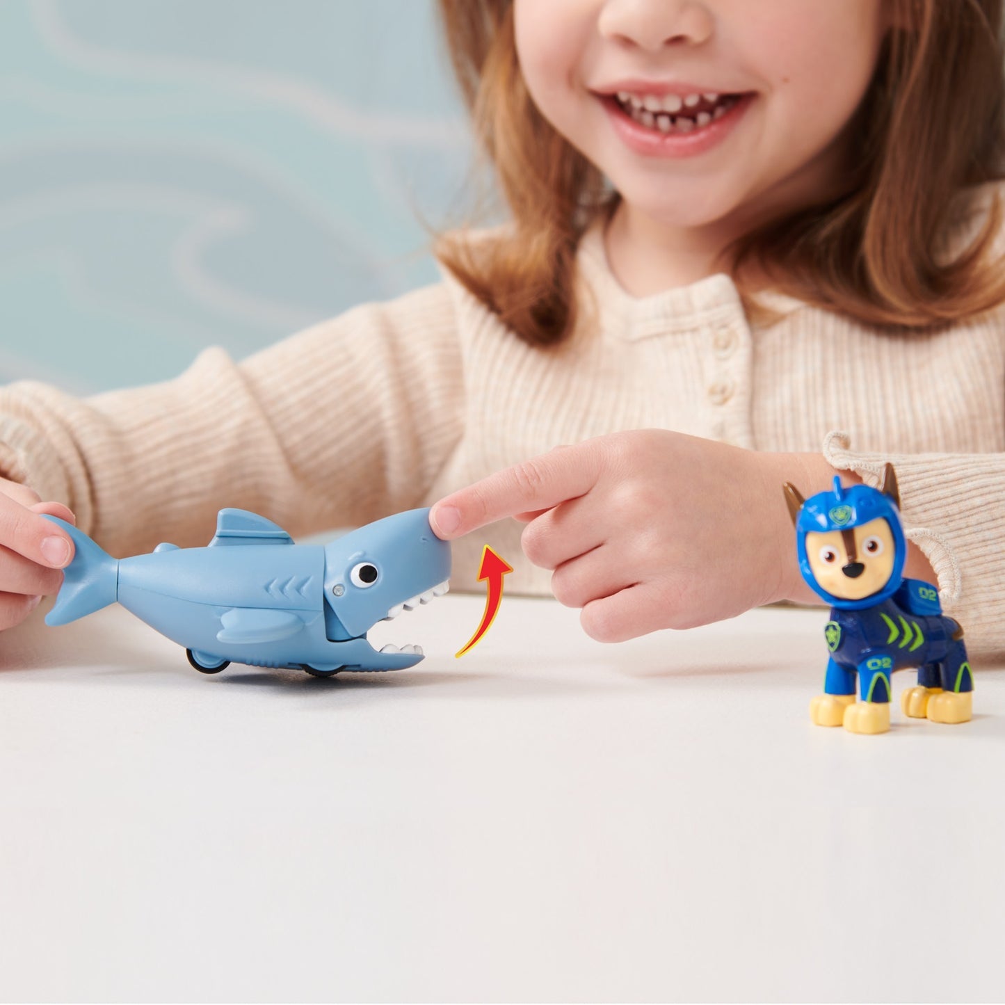 Spinmaster Paw Patrol Aqua Pups - Hero Pups-Set mit Chase-Welpenfigur und Hai-Figur