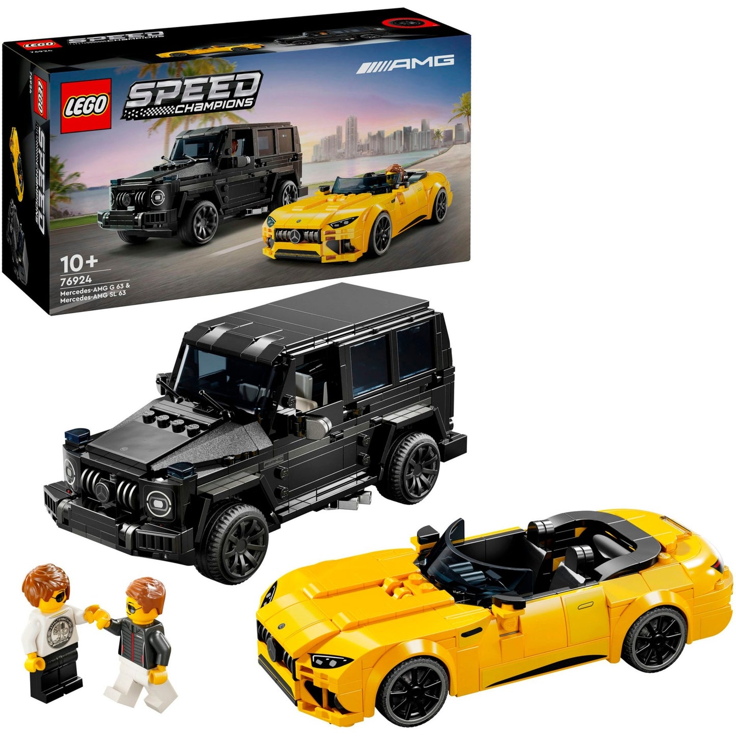 LEGO 76924 Speed Champions Mercedes-AMG G 63 & Mercedes-AMG SL 63, Konstruktionsspielzeug