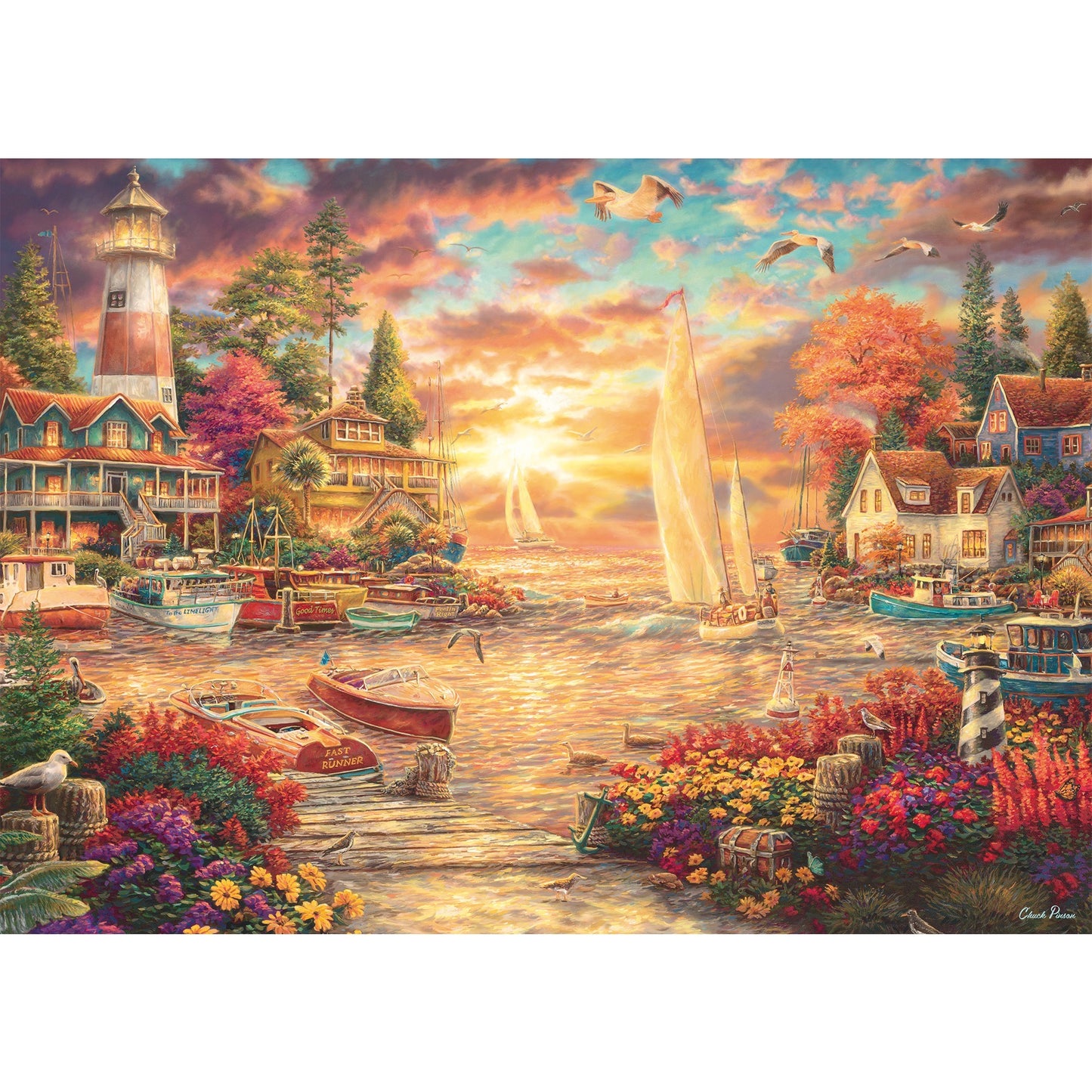 Chuck Pinson: Morgenstille am See, Puzzle