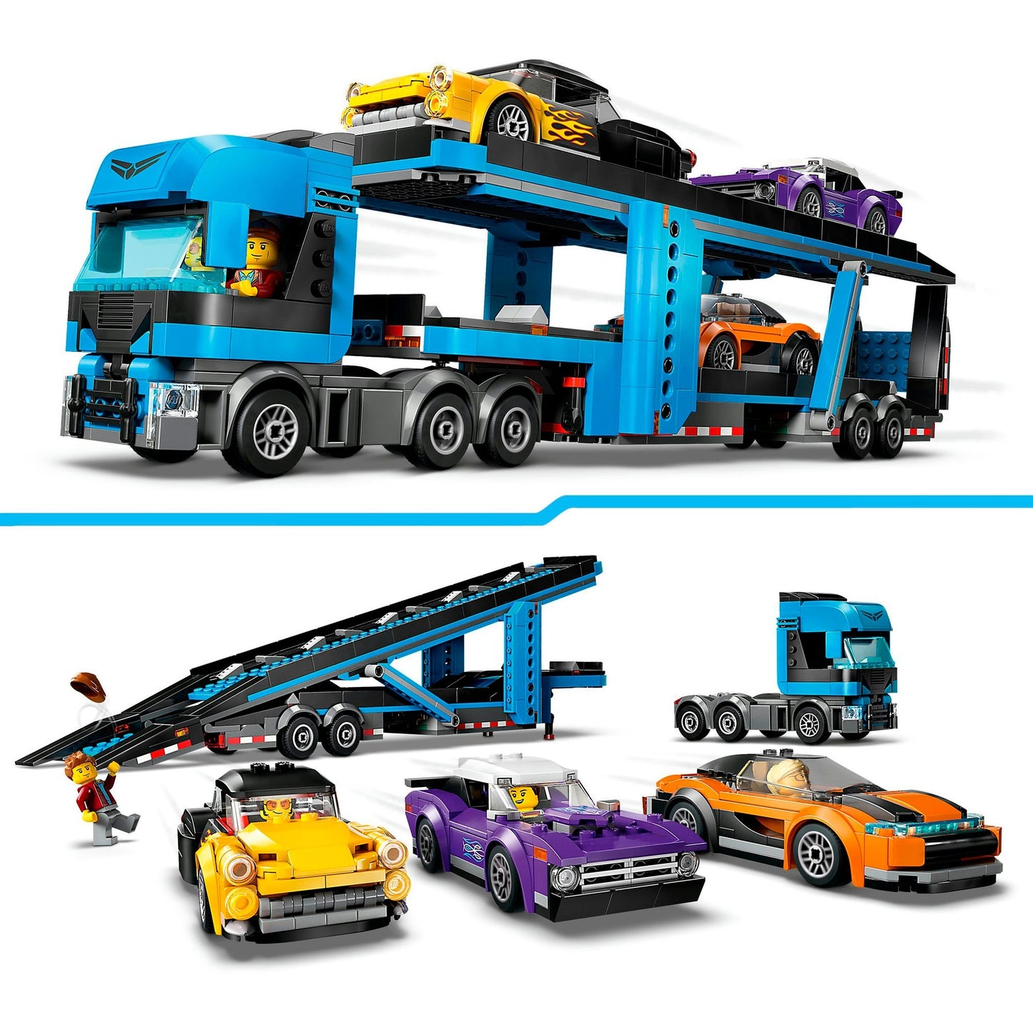 LEGO 60408 City Autotransporter mit Sportwagen, Konstruktionsspielzeug