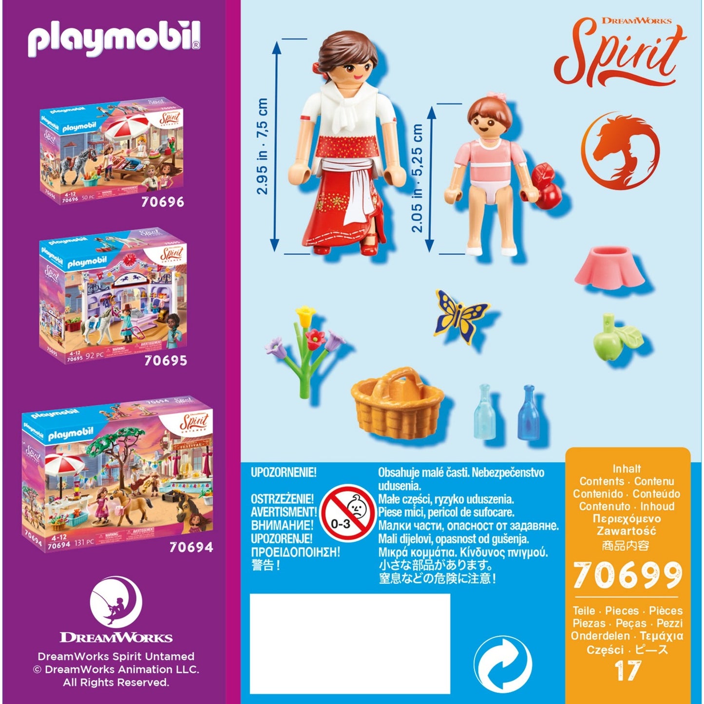 PLAYMOBIL 70699 Spirit Klein Lucky & Mama Milagro, Konstruktionsspielzeug