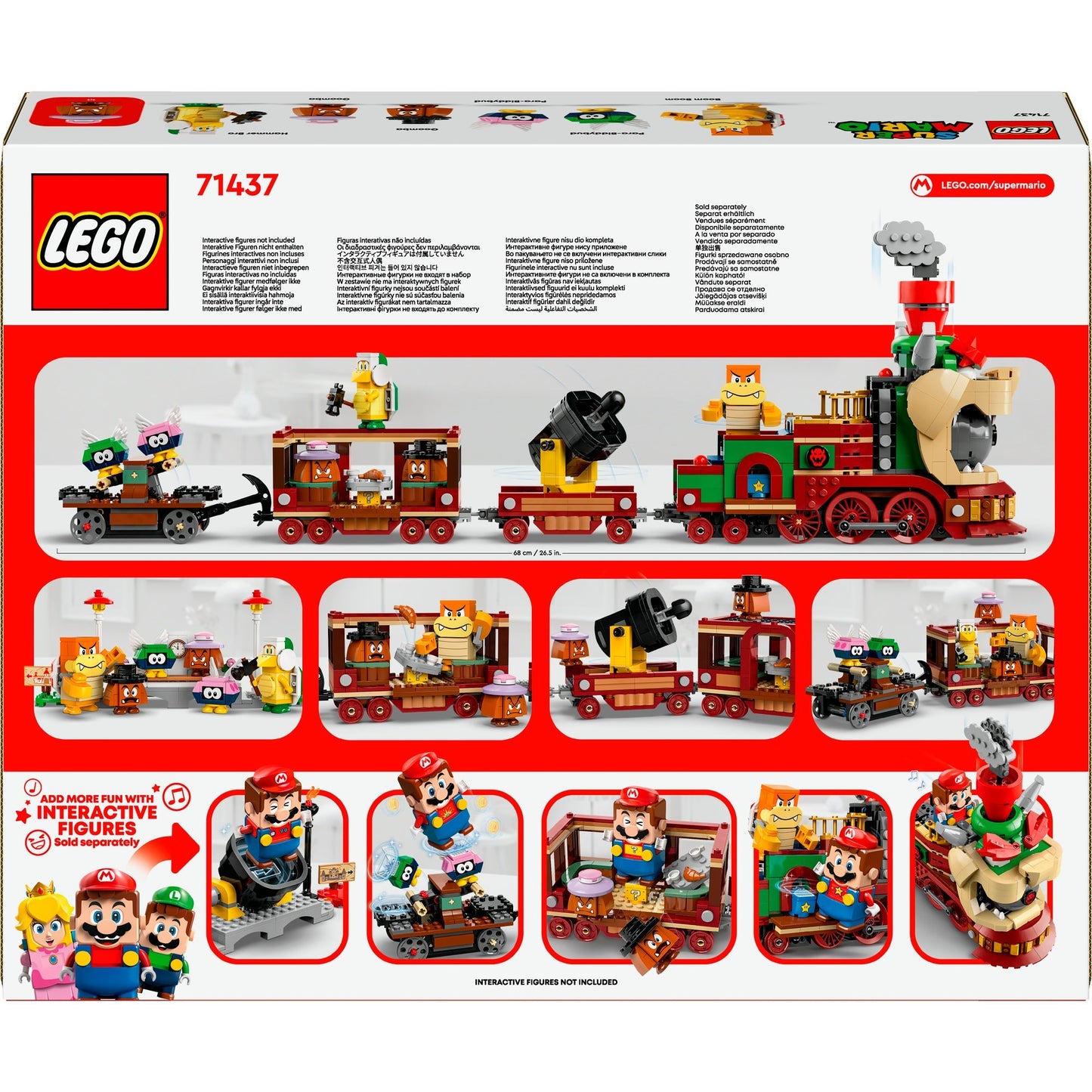 LEGO 71437 Super Mario Der Bowser-Schnellzug, Konstruktionsspielzeug