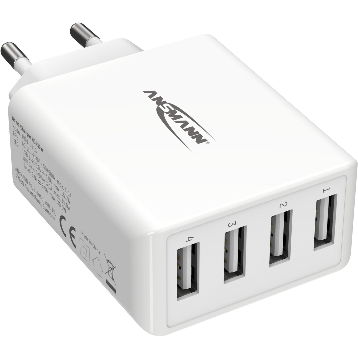 Ansmann Home Charger HC430 (weiss, intelligente Ladesteuerung, Multisafe-Technologie)