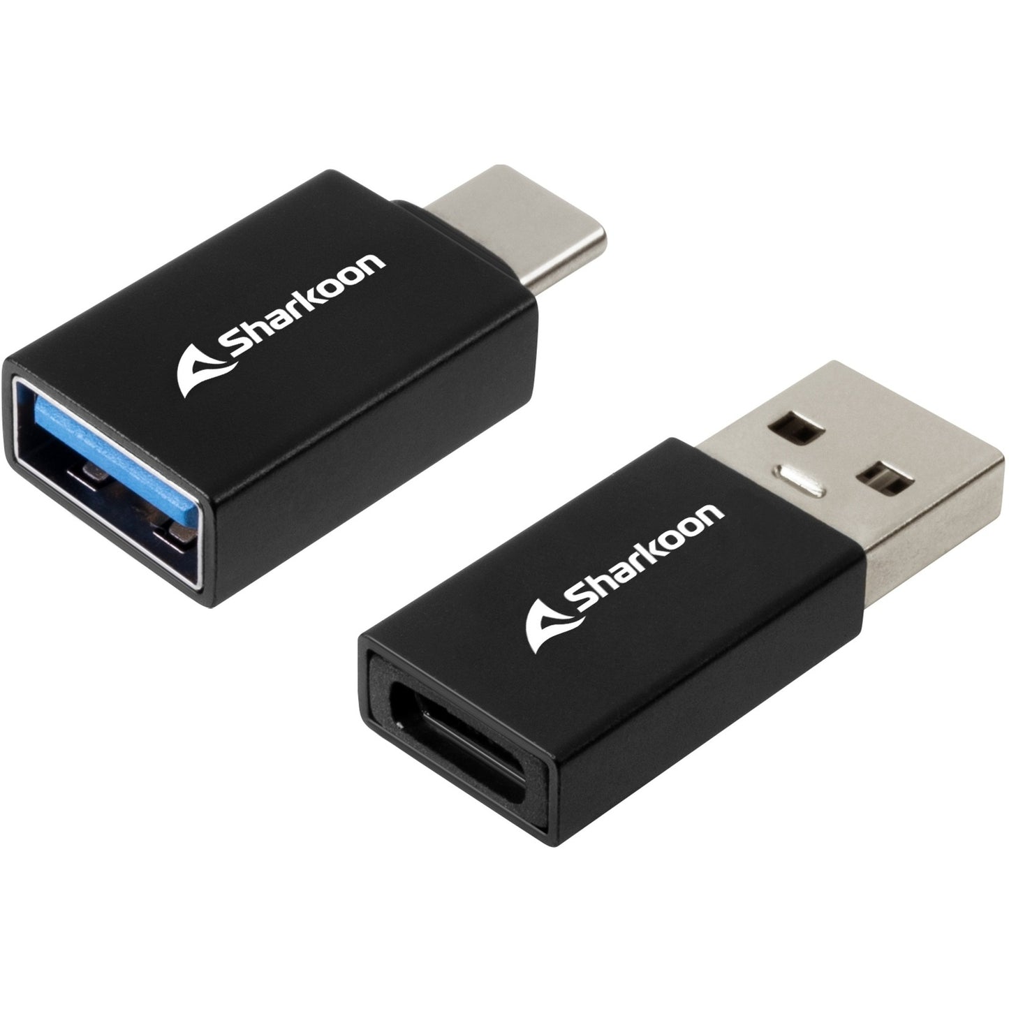 Sharkoon USB 3.2 Gen 1 Adapter OfficePal, USB-A > USB-C / USB-C > USB-A (schwarz, 2er Set)