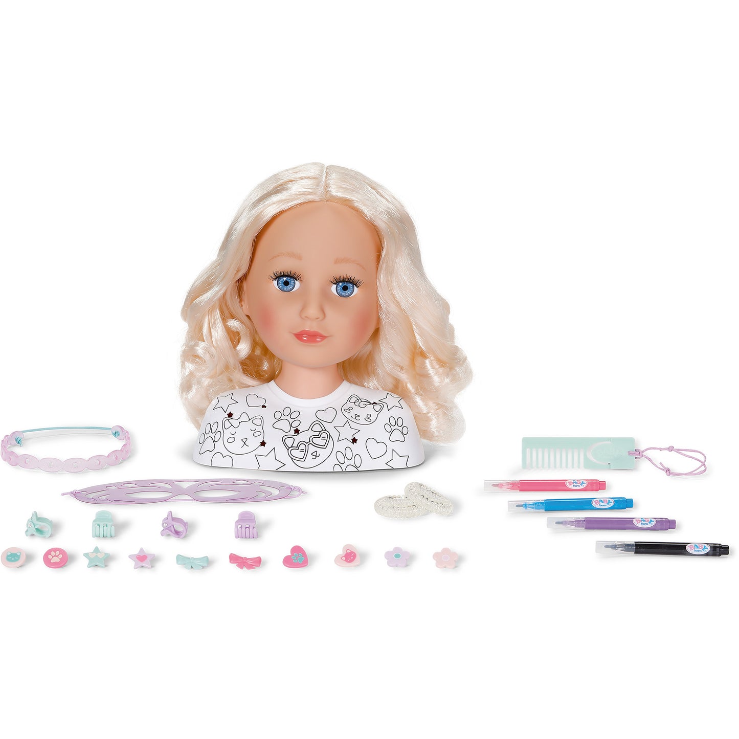 BABY born Stylingkopf Bemalen & Frisieren, Schmink- und Frisierkopf