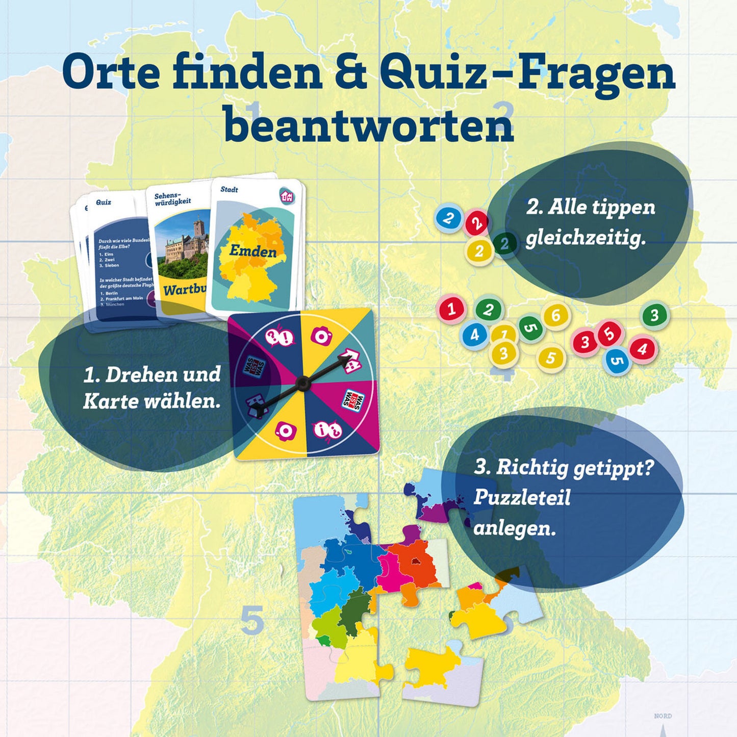 WAS IST WAS - Entdecke Deutschland, Brettspiel