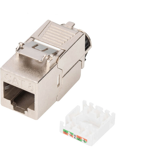 Digitus Keystone-Modul Cat. 8.1 (silber/weiss, geschirmt)