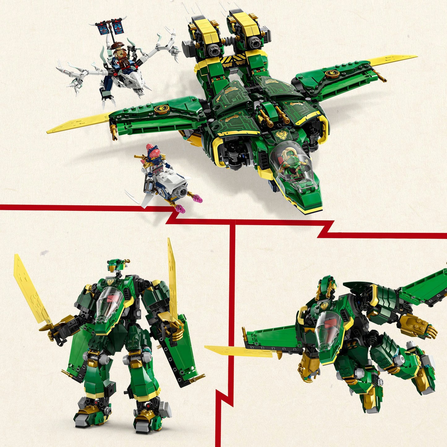 71845 Ninjago Lloyds Jet-Mech, Konstruktionsspielzeug