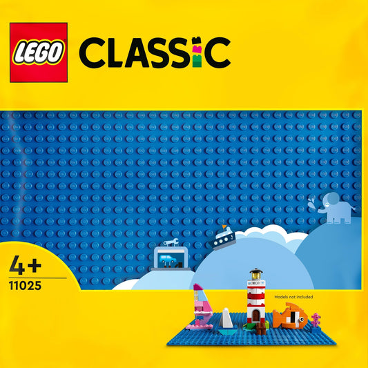 LEGO 11025 Classic Blaue Bauplatte (blau, Quadratische Grundplatte mit 32x32 Noppen)