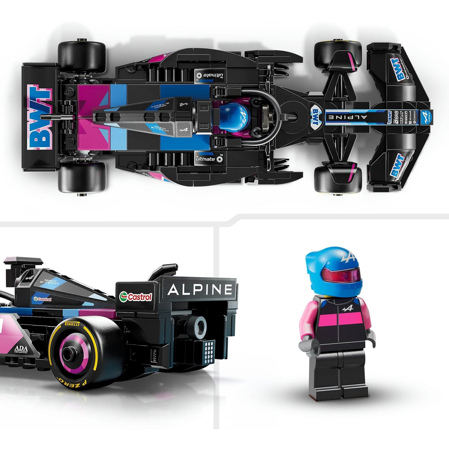 77248 Speed Champions BWT Alpine F1 Team A524 Rennauto, Konstruktionsspielzeug