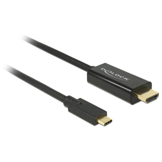 DeLOCK USB Adapterkabel, USB-C Stecker > HDMI 4K Stecker (schwarz, 2 Meter)