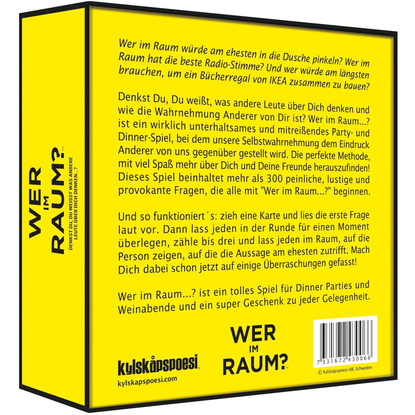Wer im Raum? Denkst du du weisst,was andere über dich denken?, Partyspiel