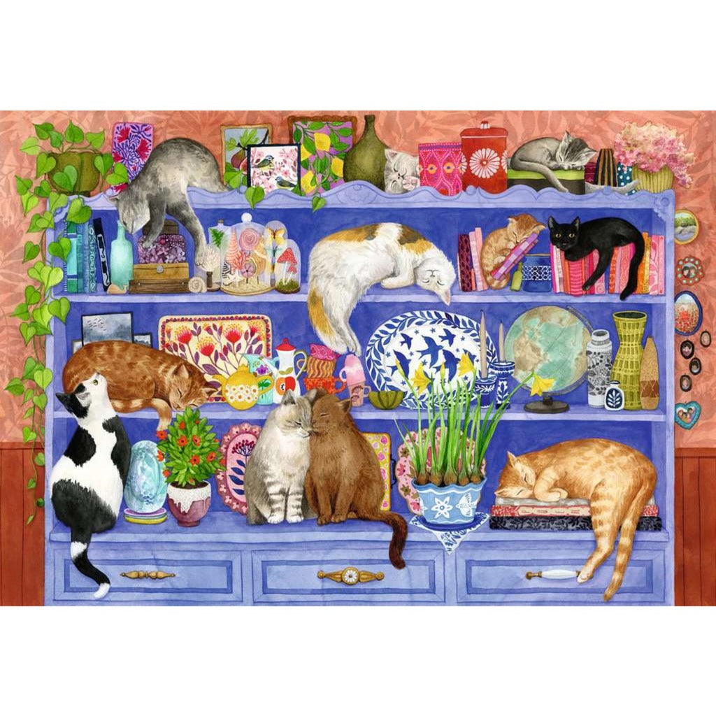 Feel Well & Puzzle - Katzen im Regal