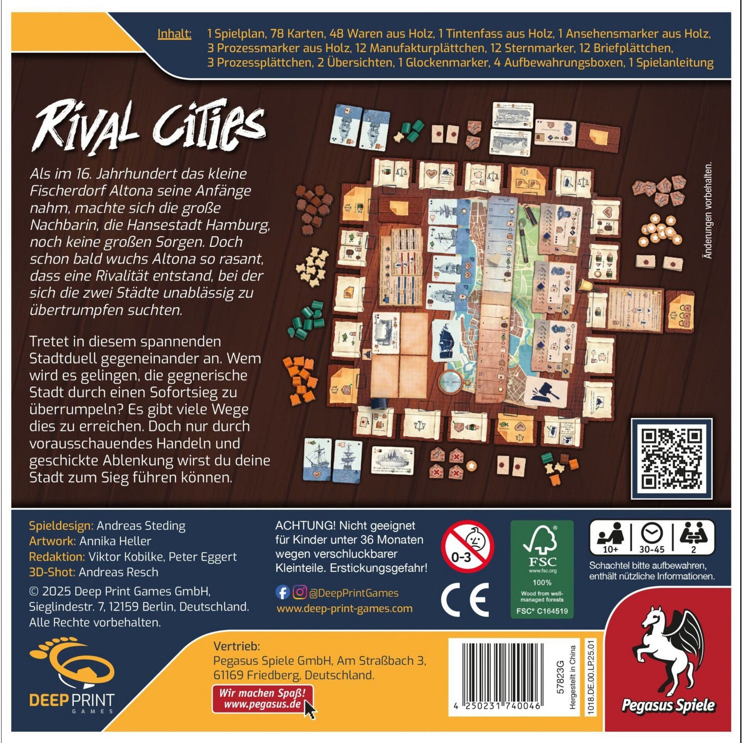 Deep Pint Games Rival Cities, Brettspiel
