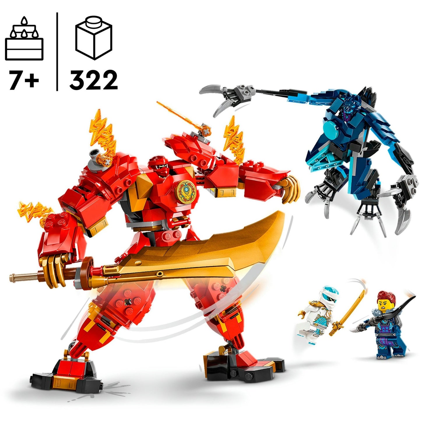 LEGO 71808 Ninjago Kais Feuermech, Konstruktionsspielzeug