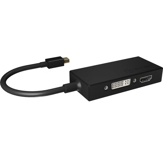 Icy Box Adapter IB-AC1032 MiniDisplayPort > HDMI / DVI-D / VGA (schwarz, 8,7 cm)