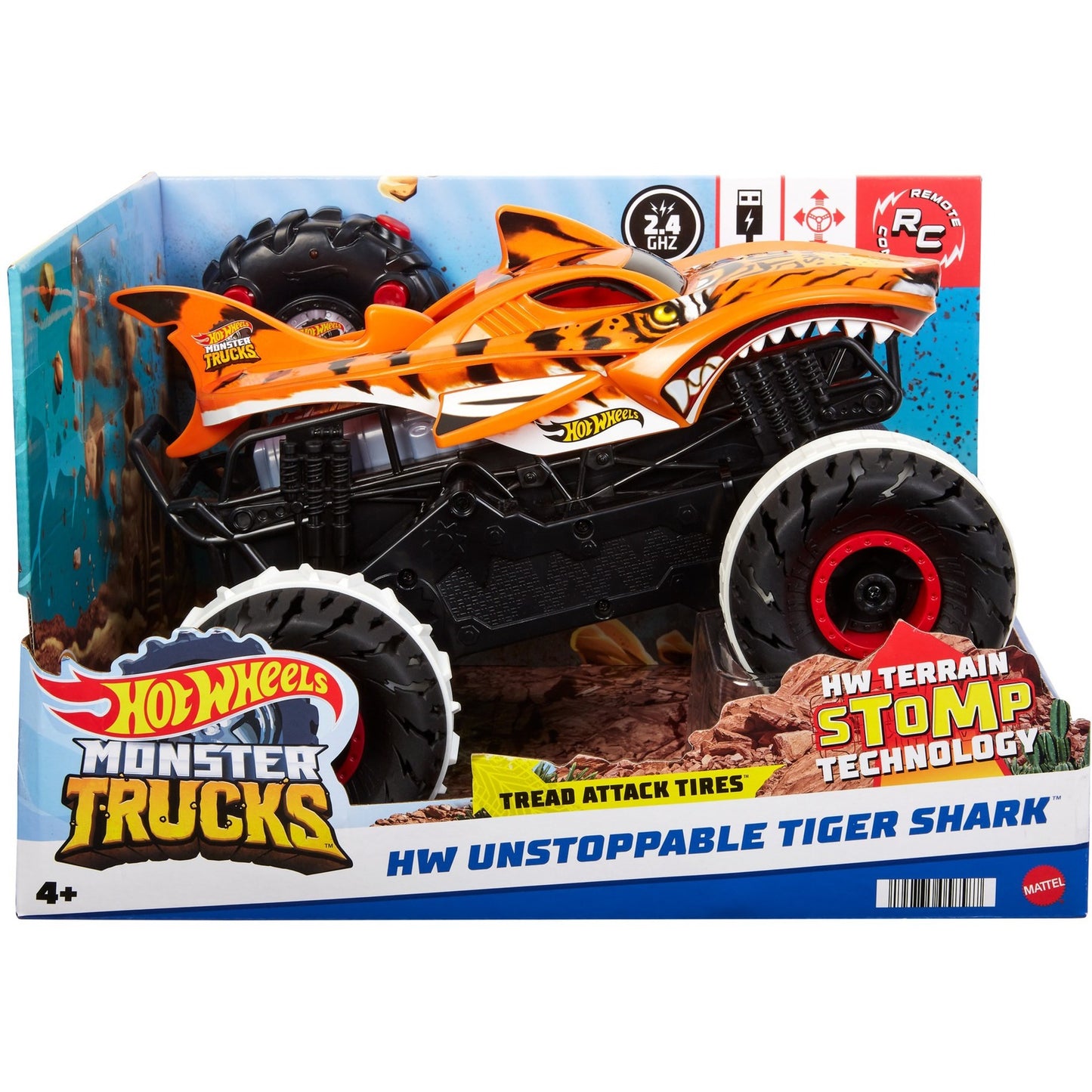 Hot Wheels RC Monster Trucks Tiger Shark 1:15