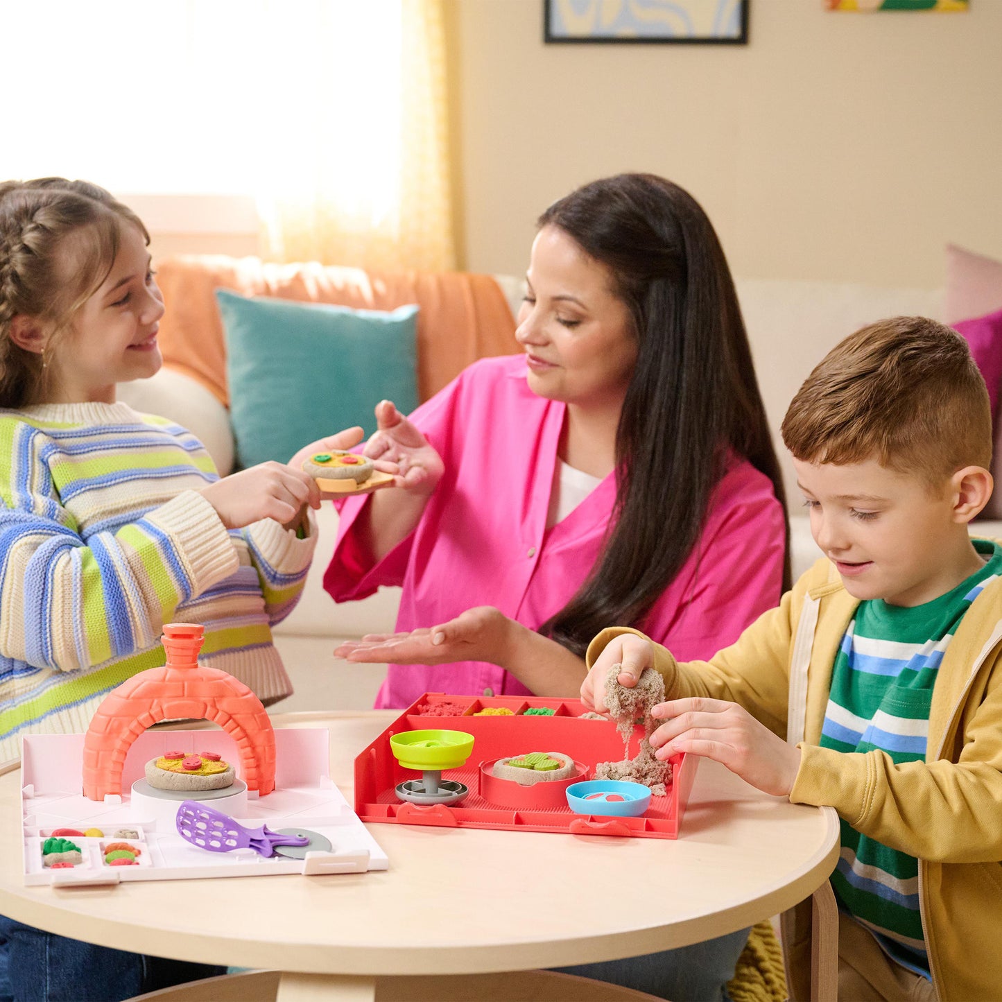 Kinetic Sand - Squish Pizza Set, Spielsand