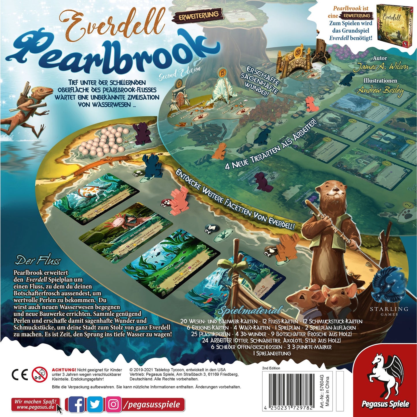 Pegasus Everdell: Pearlbrook 2. Edition , Brettspiel