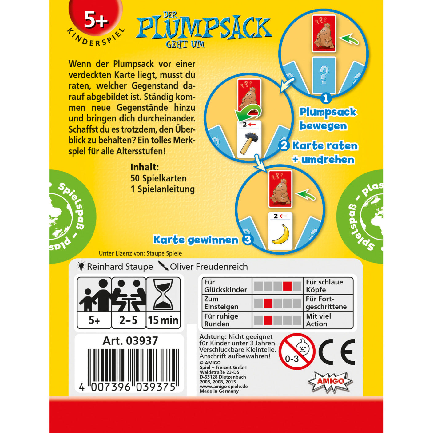 Der Plumpsack geht um, Gedächtnisspiel