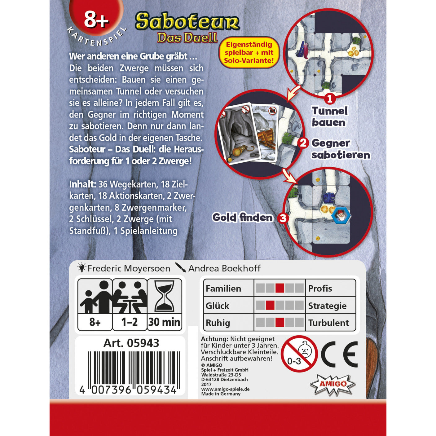 Saboteur - Das Duell, Kartenspiel